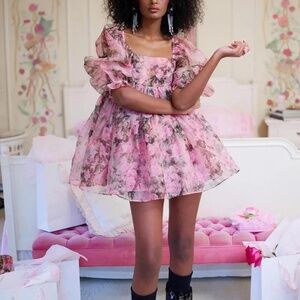 **RARE/HTF/SOLD OUT** Selkie The Queen Bee Silk Gauze Puff Dress - Size 4X